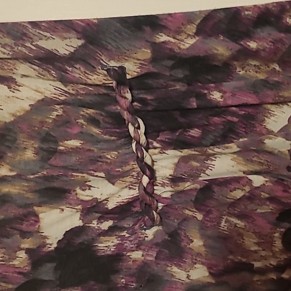 Daisy Fuentes Blouse, Pink, brown, & cream. XL. - Picture 2 of 8